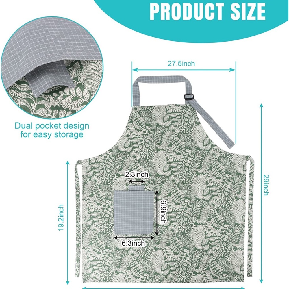 Kitchen apron with two matching oven mitts